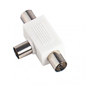 Master MST 00592 Koaxial-Dreifach-Stecker 2 Ausgänge F weiß Zubehör