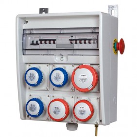 Palazzoli 644102 Klappbare Schalttafel mit 4 Steckdosen Zubehör 18 kW