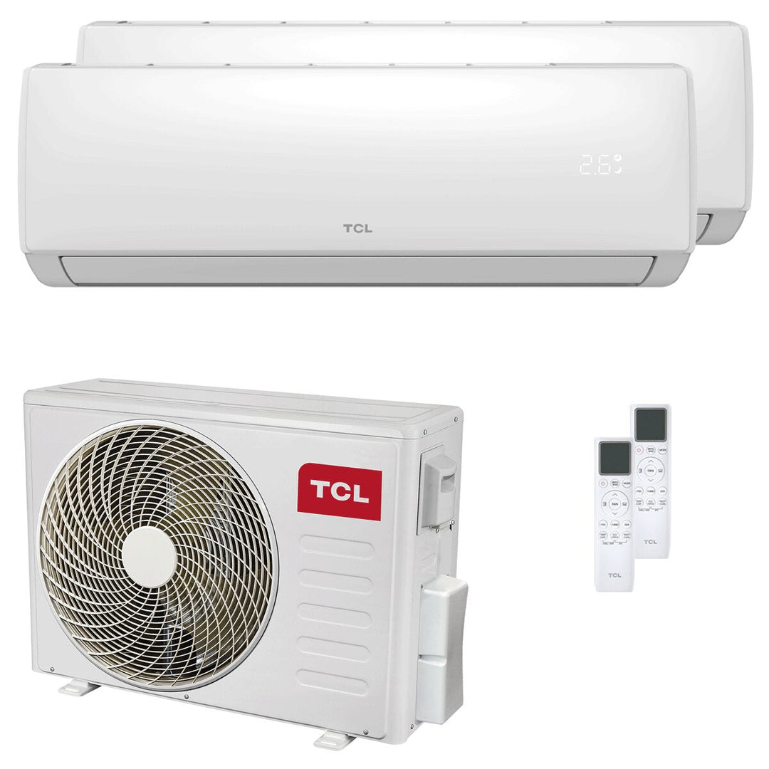 TCL Elite F2 9000+12000 BTU – Multisplit-Klimagerät (2 Innengeräte), 4,1/4,5 kW, R32, A++/A+, WLAN