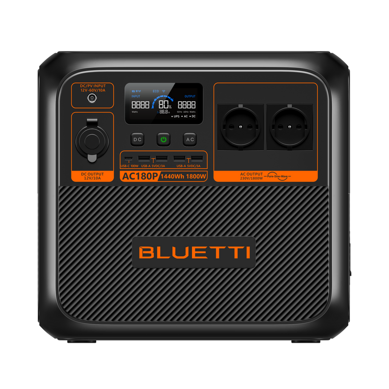 BLUETTI AC180P Tragbares Kraftwerk | 1800W 1440Wh