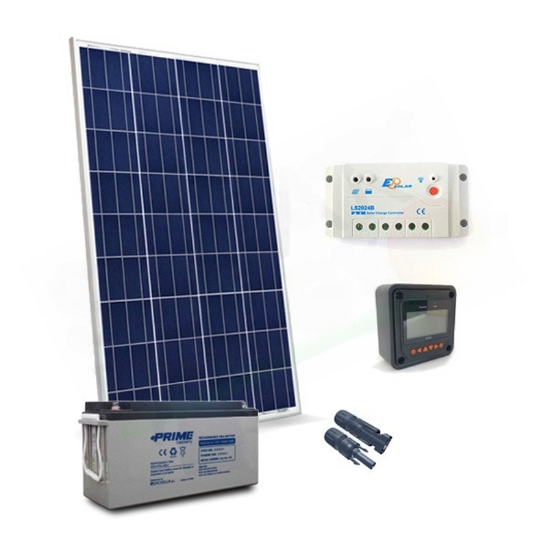 SOLAR-KIT PRO 200W 12V – 200W-MODUL / 20A-REGLER / 150AH-BATTERIE