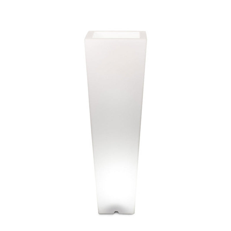 Vaso Arkema Quadro 86 SL leuchtende Vase aus LLDPE-Harz, quadratisch, 86 cm
