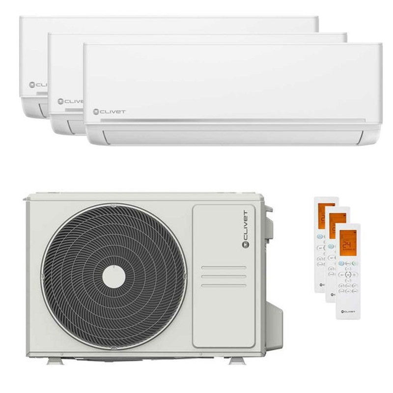 Clivet EZCool Test-Split-Klimaanlage 9000+12000+12000 BTU Inverter A++-Gerät