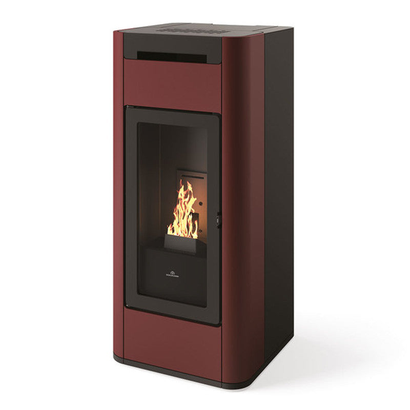 Edilkamin Tera H 25 Evo Pelletofen 25,1 kW WiFi Idro Bordeaux