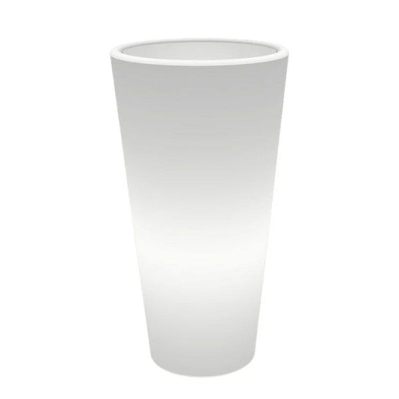 Vaso Leuchtende Vase Arkema Tondo 102 SL aus rundem LLDPE-Harz, 102 cm