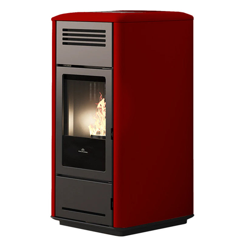 Edilkamin Milla H 15 Up burgunderfarbener Wasserpelletofen 15 kW WLAN