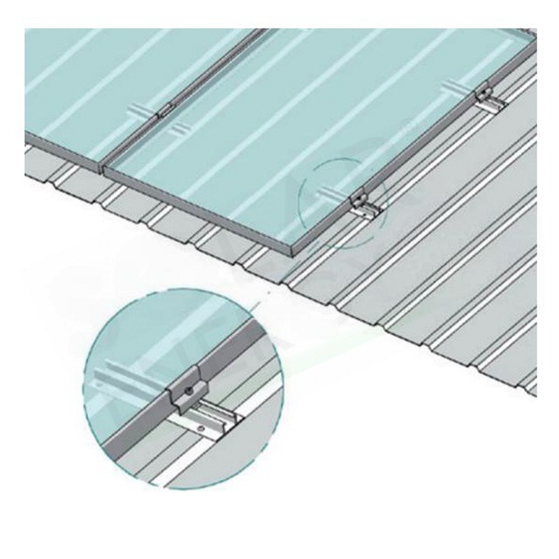 Solar-Kit KOMPLETTES BEFESTIGUNGSSATZ FÜR 2 PHOTOVOLTAIKMODULE AUS VERTIKALEM WELLBLECH