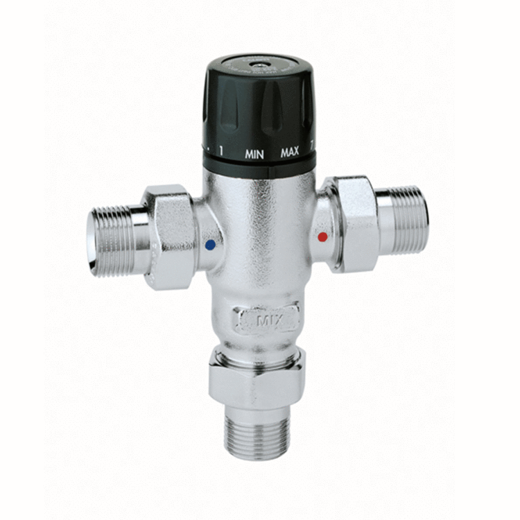 Sanitärarmaturen Thermostatischer Mischer der Serie Caleffi 521 mit 3/4-Zoll-Knopf