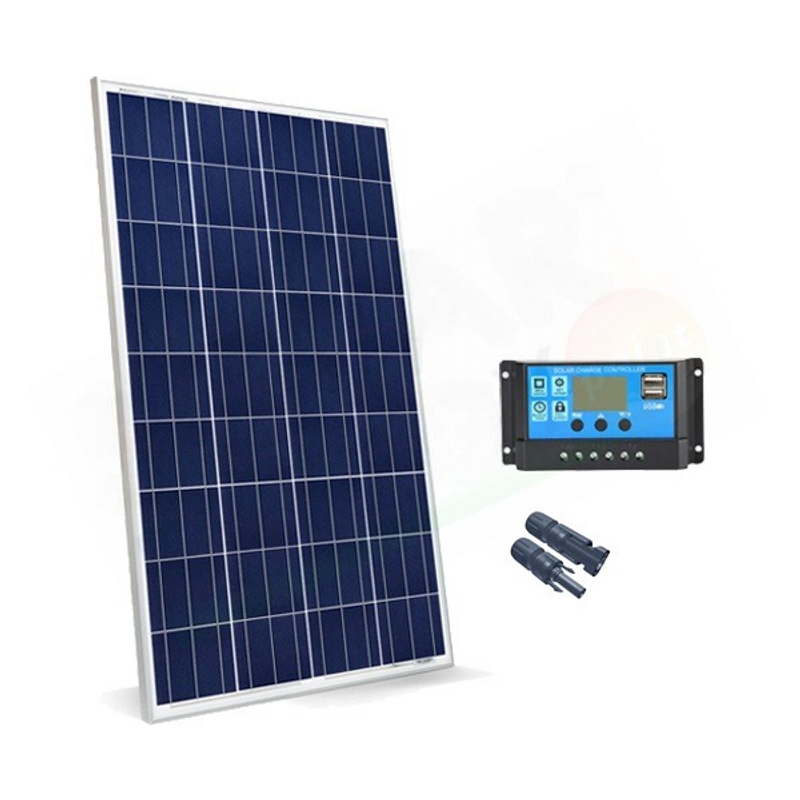 Solar-Kit GRUNDLEGENDES SOLAR-KIT 150 W 12 V – 150 W PHOTOVOLTAIKMODUL UND 10 A PWM-REGLER