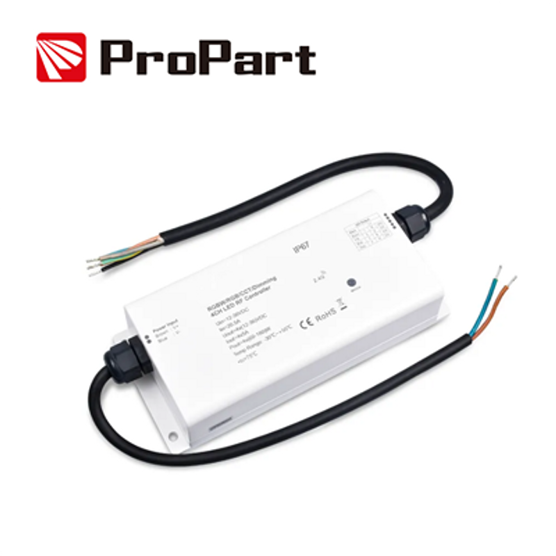 Ricevitore RGB/RGBW-Controller-Empfänger IP67 12/36V, 4CH*5A, RF 2,4G