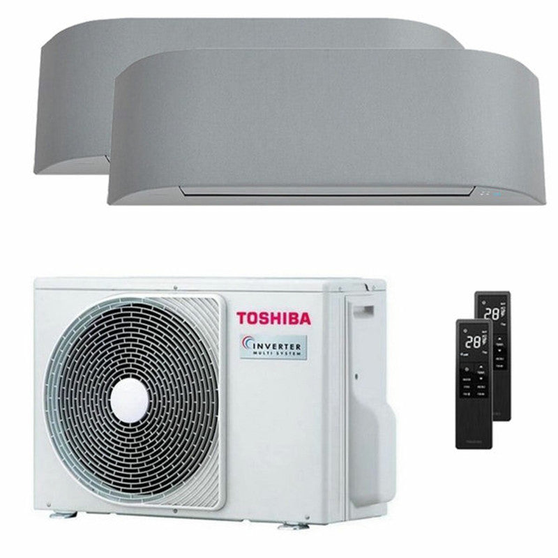 Toshiba Haori Dual-Split-Klimaanlage 9000+16000 BTU Inverter A++ WLAN-Einheit und