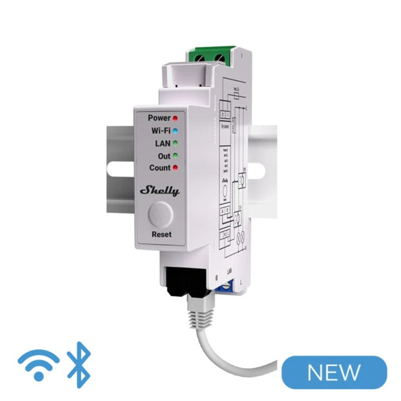 Shelly Pro EM 50A – Energiemessgerät. Intel. DIN + 2 Klemmen 50A