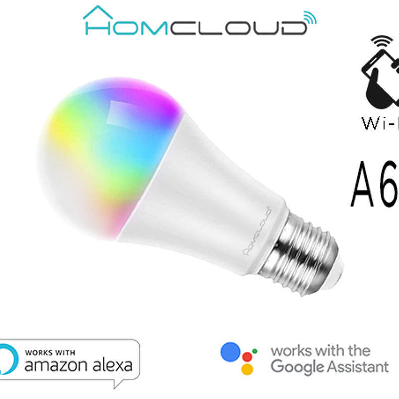 Lampadina Wi-Fi + Bluetooth RGB+Warmweiße Glühbirne E27 A60 dimm