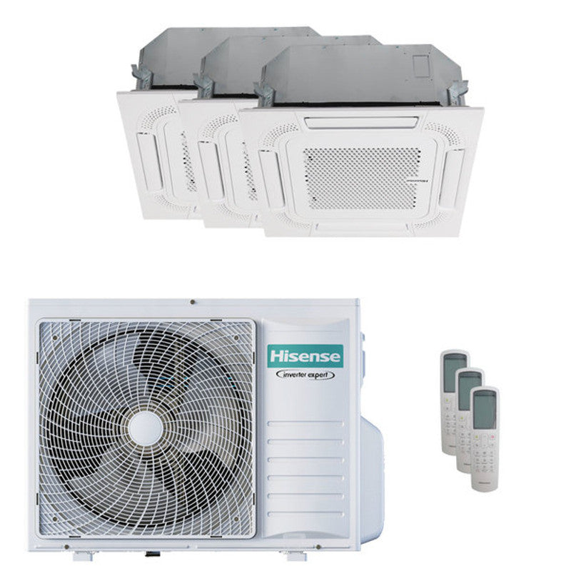 Hisense Cassetta ACT Test-Split-Klimaanlage 9000+12000+18000 BTU Inverter A+