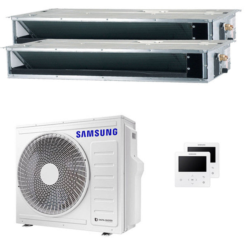 Samsung Kanal-Dual-Split-Klimaanlage 18000+18000 BTU Inverter A++ uni