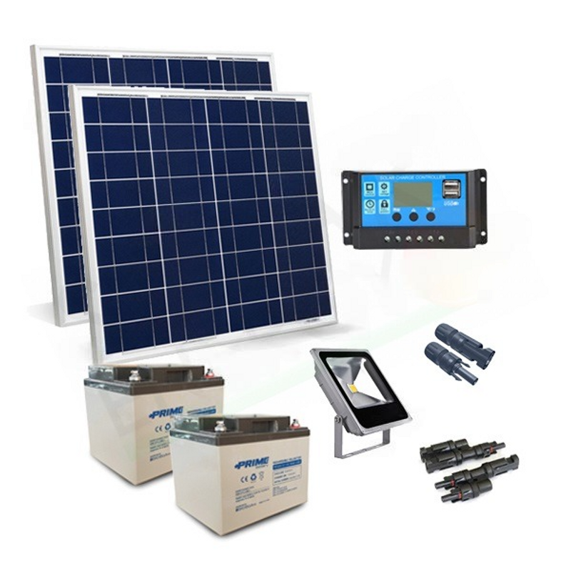 SOLAR-KIT FÜR ELEKTRISCHE TORE 100 W 24 V MIT 10 W LICHT