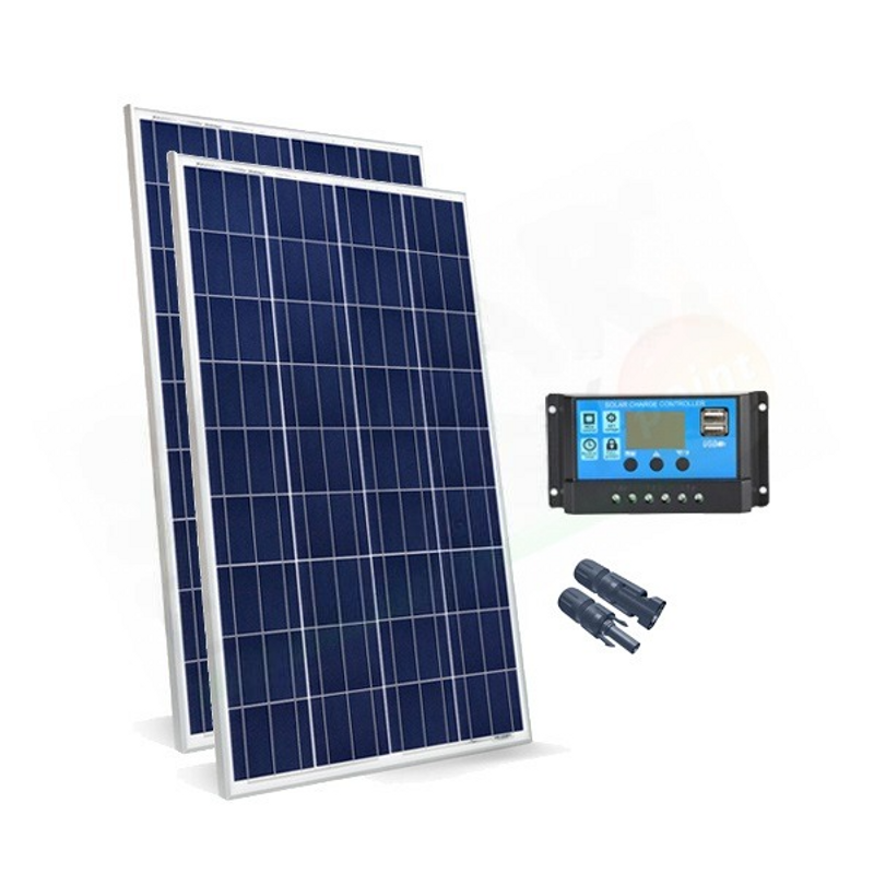 Solar-Kit GRUNDLEGENDES SOLAR-KIT 160 W 24 V – 160 W PHOTOVOLTAIKMODUL UND 10 A PWM-REGLER
