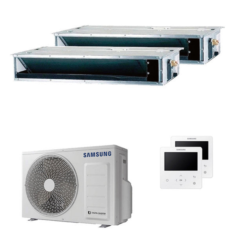 Samsung Kanal-Dual-Split-Klimaanlage 9000+12000 BTU Inverter A+++ uni