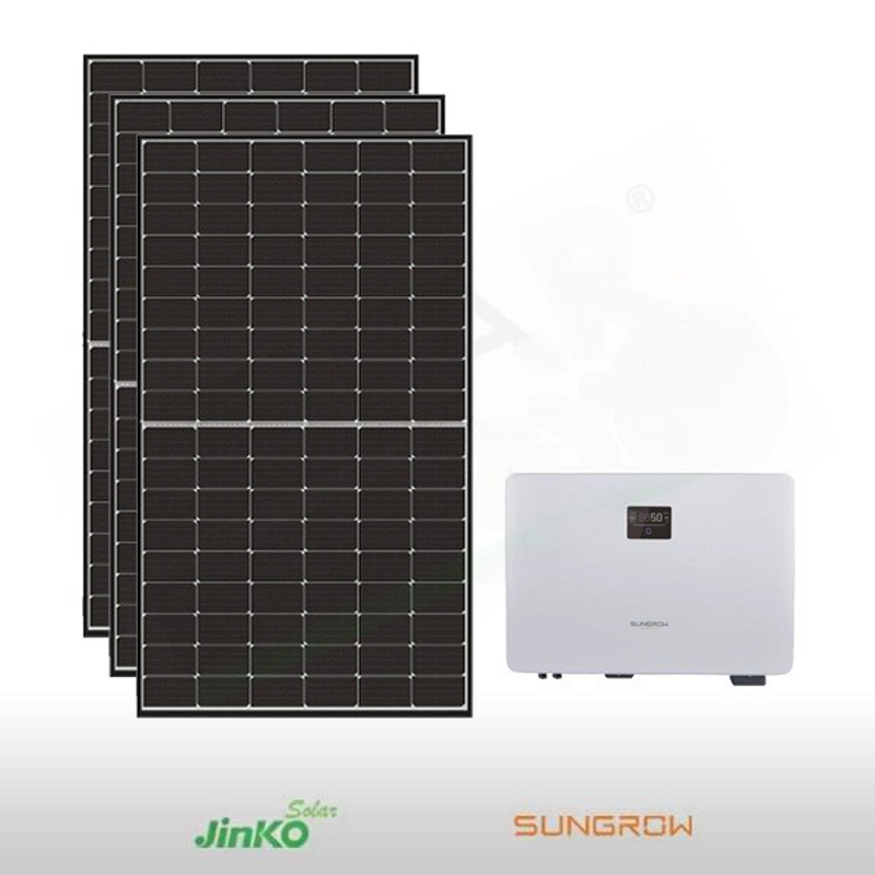 Jinko Solar PHOTOVOLTAIK-KIT 3,3 KW JINKO SOLAR – SUNGROW FÜR DIE LAGERUNG VORBEREITET
