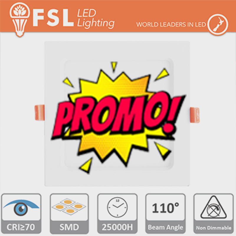 Einbauleuchte LED-Downlight IP20 24W 4000K 1900LM 110° LOCH:285x285mm