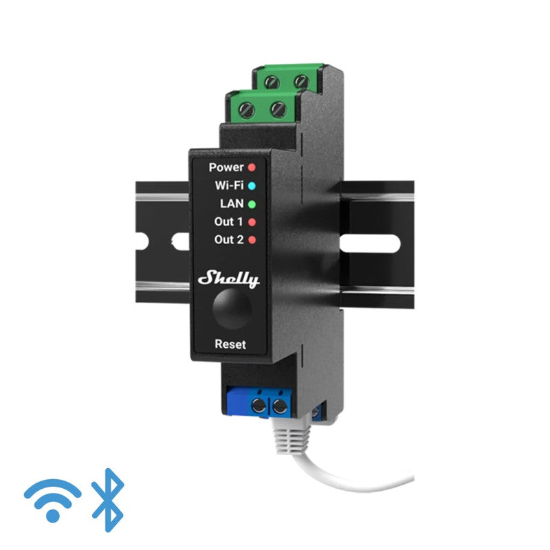 Sma Shelly Pro 2PM – IP-Smart-Relais DIN 2-Kanal. LAN/WLAN/BT+PM