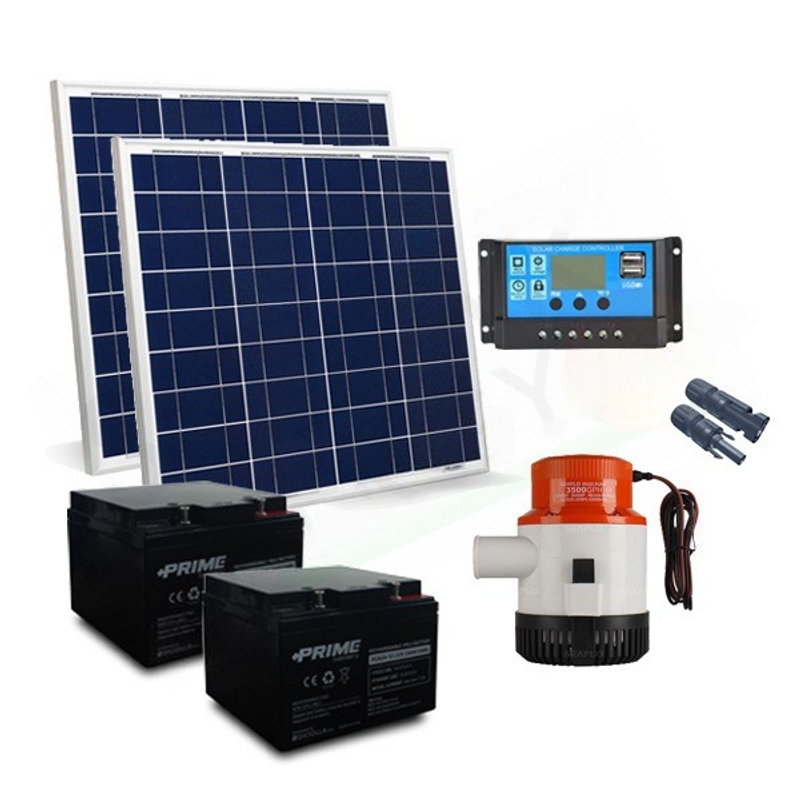 Solar-Kit SOLAR-BEWÄSSERUNGSSATZ 100 W 24 V HÖHE 3 MT DURCHFLUSS 194 L/M