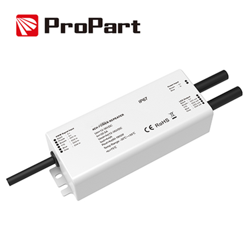 Amplificatore RGB/RGBW IP67 20A Verstärker (4 Kanäle mit 6A) 12-36V