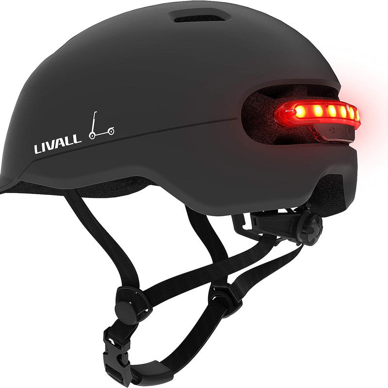 Smart Livall C20 Fahrrad- und Rollerhelm Schwarz - Größe L