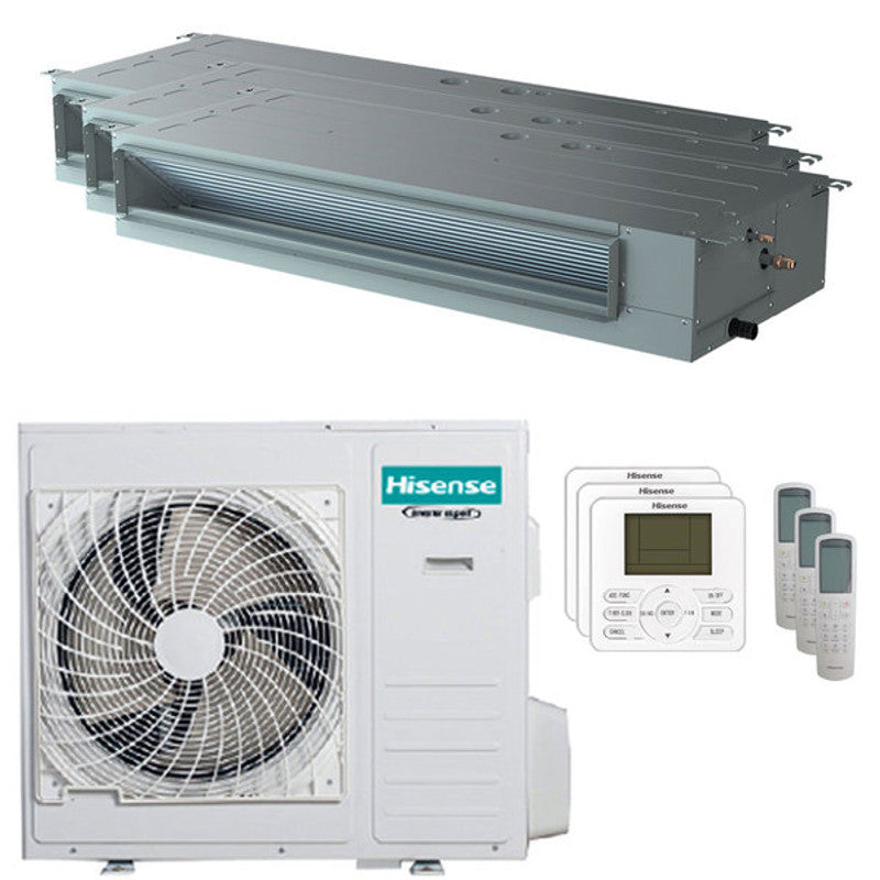 Hisense Kanalklimaanlage ADT Testsplit 12000+18000+18000 BTU invertiert
