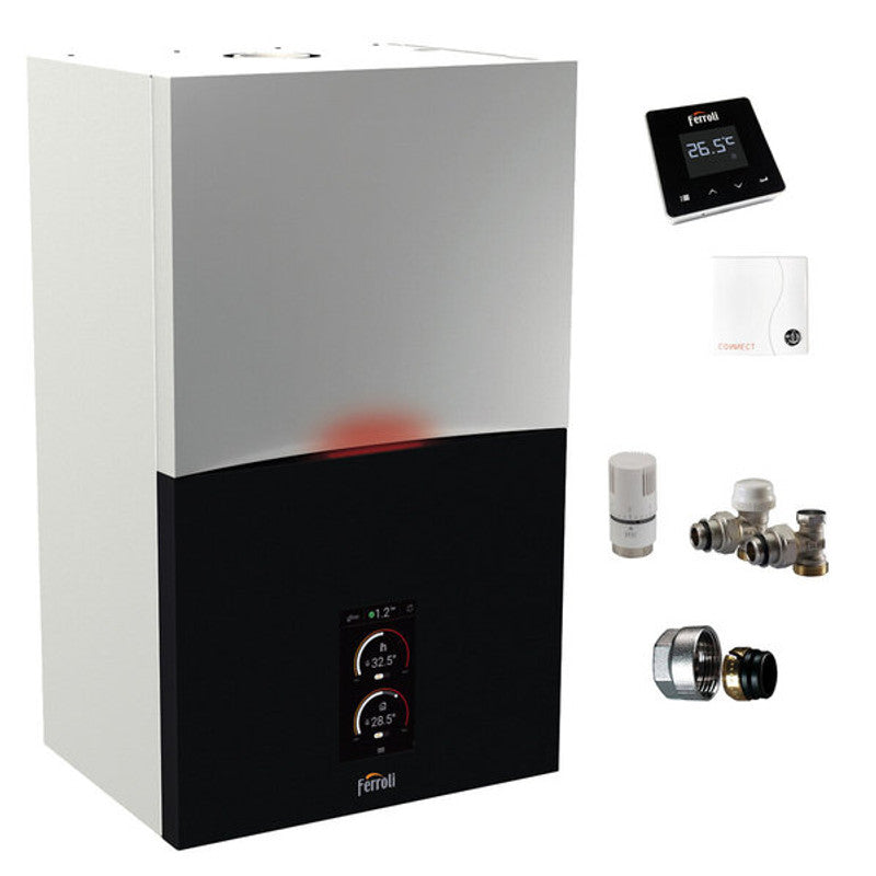 Ferroli Bluehelix Maxima 28 C Brennwertkessel + Connect-Steuerung 24 kW A+