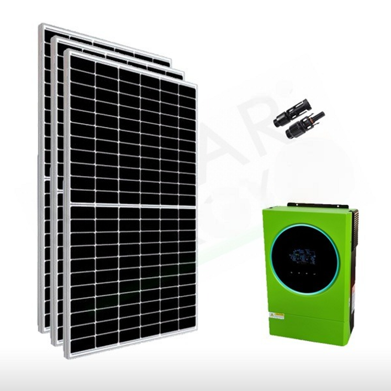 Solar-Kit BASIC OFF-GRID PHOTOVOLTAIK-KIT 3,4 KW 48 V MIT MONOKRISTALLEN MODULEN
