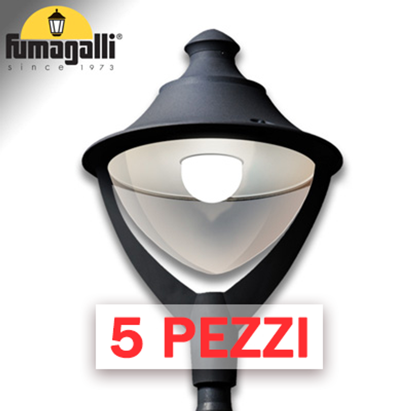 5x BEPPE 400 SCHWARZ TRASP POWER LED E27 30W CCT SET