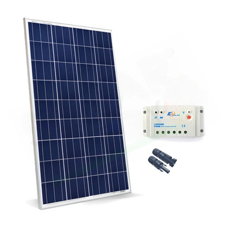 Solar-Kit GRUNDLEGENDES SOLAR-KIT 200 W 12 V – 200 W PHOTOVOLTAIKMODUL UND 20 A PWM-REGLER