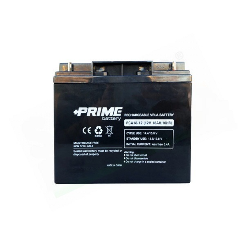 PRIME PCA 18-12 – HERMETISCHE SOLARBATTERIE AGM 18AH 12V DEEP CYCLE