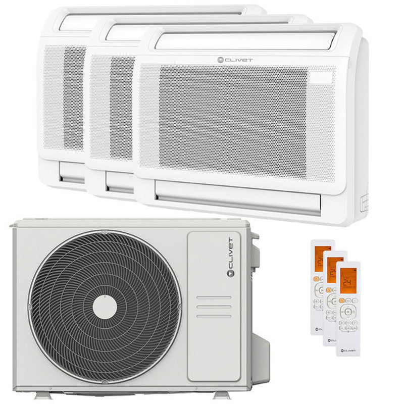 Clivet CONSOLE 3 Test-Split-Klimaanlage 9000+9000+12000 BTU Inverter A++ uni