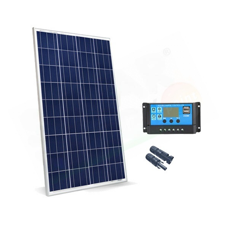 Solar-Kit GRUNDLEGENDES SOLAR-KIT 80 W 12 V – 80 W PHOTOVOLTAIKMODUL UND 10 A PWM-REGLER