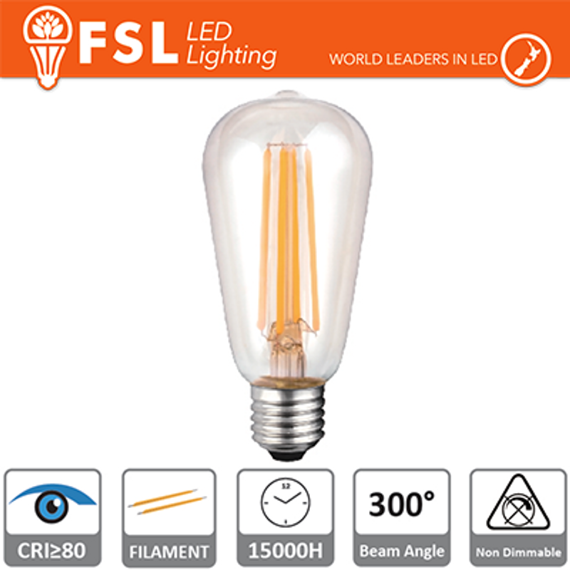 Beleuchtung Edison-Glühlampe – 6 W 4000 K E27