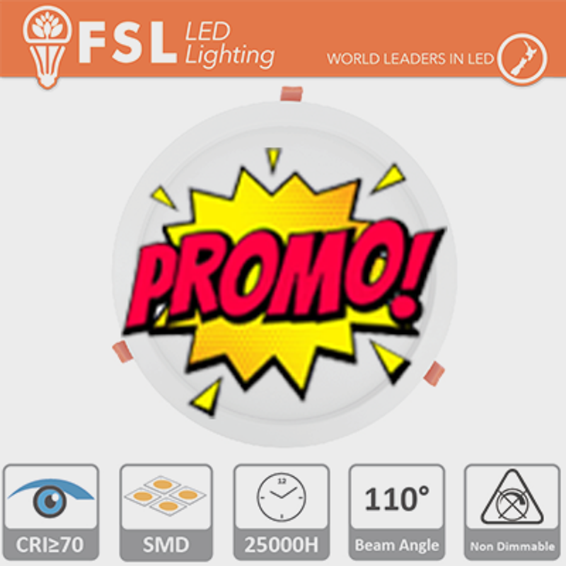 Einbauleuchte LED-Downlight IP20 9W 3000K 550LM 110° LOCH:135mm