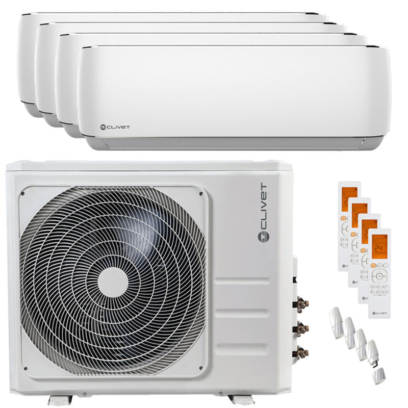 Clivet Cristallo Split-Quad-Klimaanlage 12000+12000+12000+12000 BTU reversiert