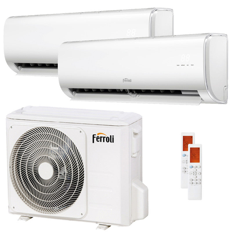 Ferroli Giada Dual-Split-Klimaanlage 18000 + 18000 BTU Wechselrichter Ein WLAN-Gerät