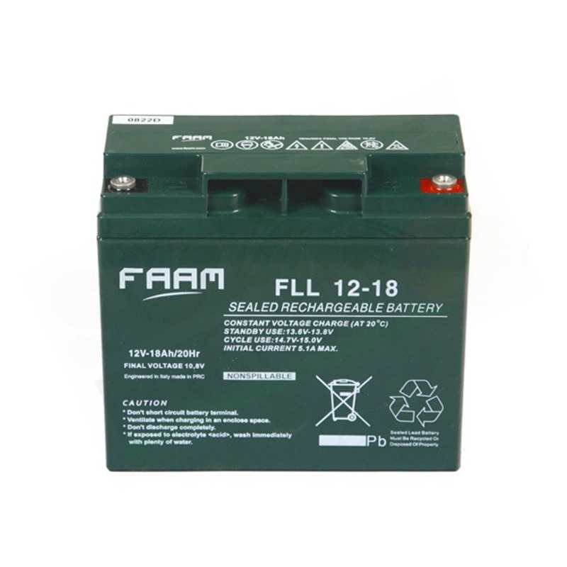FAAM FLL12-18 – HERMETISCHE SOLARBATTERIE AGM 18AH 12V