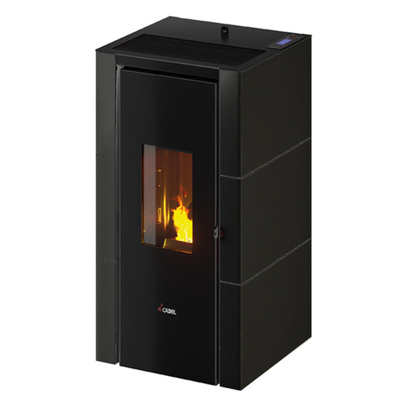 CADEL Cristal 7 kW Anthrazit-Luftpelletofen mit WLAN