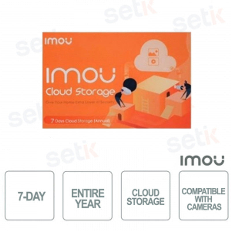 Imou New Cloud Storage Basic – 7-tägiges Cloud-Abonnement für ein Jahr