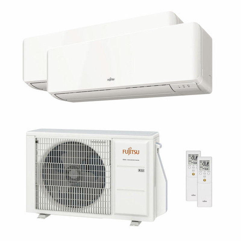 Fujitsu-Klimaanlage KM-Serie WiFi Dual Split 9000+9000 BTU Inverter A+++-Einheit