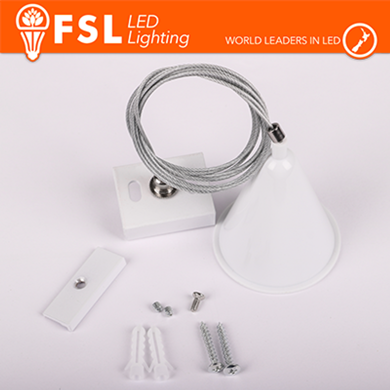 FSL-Aufhängehaken für Drehstromschiene – Farbe WEISS