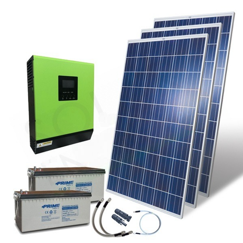 Solar-Kit OFFNETES PHOTOVOLTAIK-KIT 3,9 KW 48 V MPPT MIT 1600 AH AGM-BATTERIEN