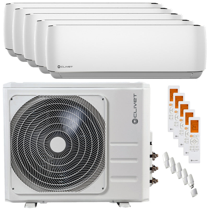 Clivet Cristallo Penta Split-Klimaanlage 9000+9000+12000+12000+12000 BTU Winter
