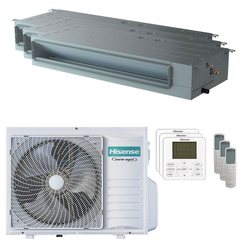 Hisense Kanalklimaanlage ADT Testsplit 12000+12000+12000 BTU invertiert