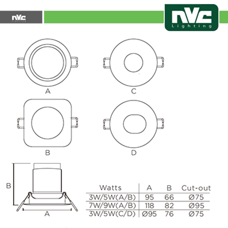 Faro LED-Richtstrahler IP20 9W 4000K 700LM 24º LOCH:95mm