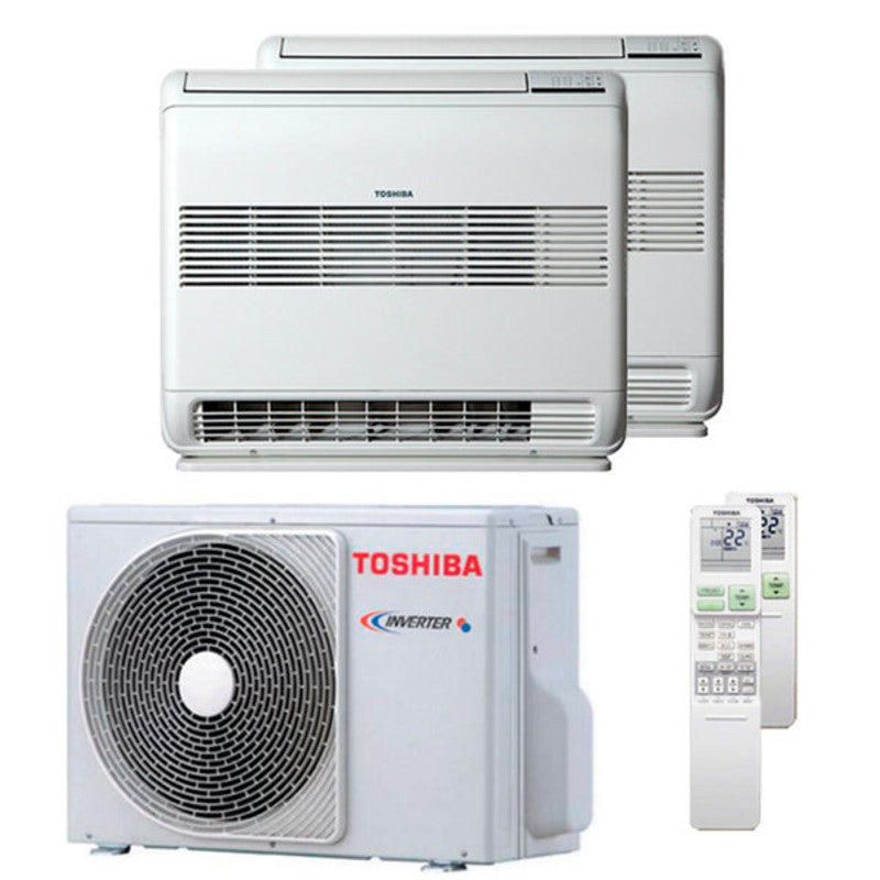 Toshiba Console J2 Dual-Split-Klimaanlage 9000+12000 BTU Inverter A++-Einheit und